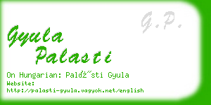 gyula palasti business card